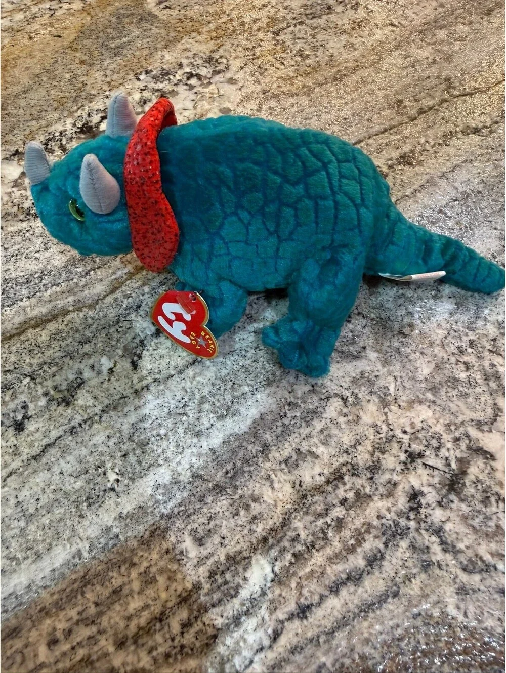 Ty Beanie Baby Hornsly the Triceratops Plush Toy
